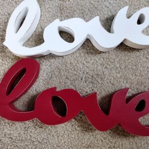 Red and White Artful Wall Decals